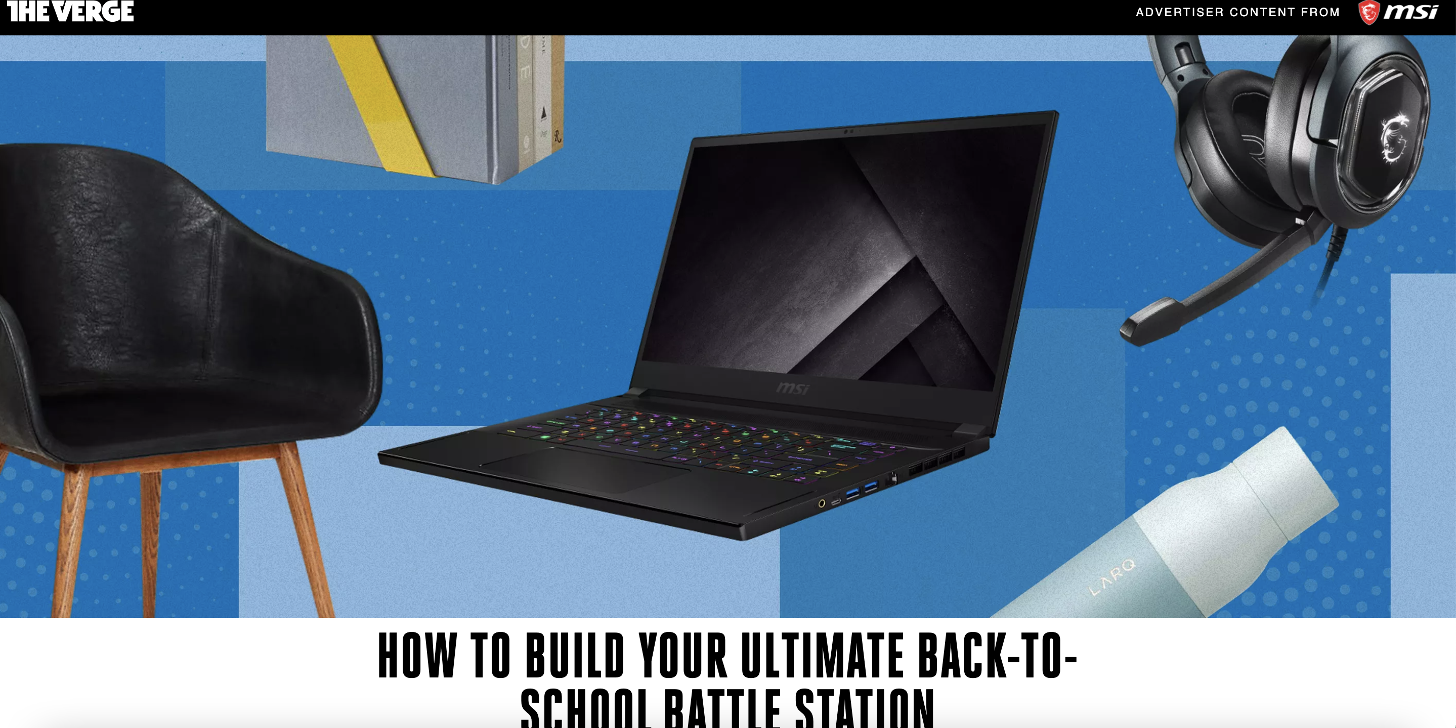 Branded content by MSI on The Verge
